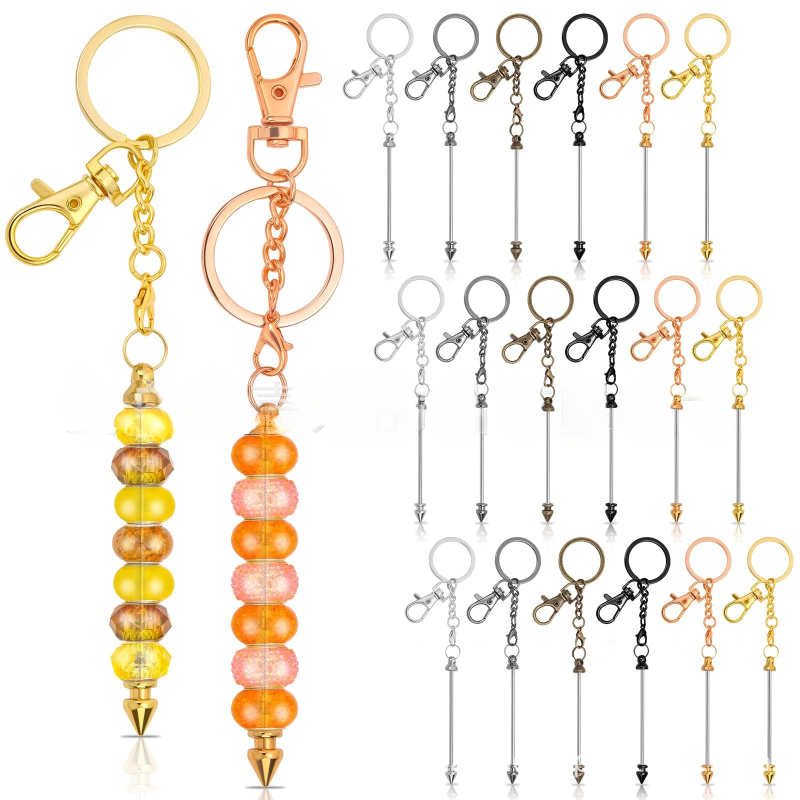 Wholesale DIY Beaded Metal Keychain Bar